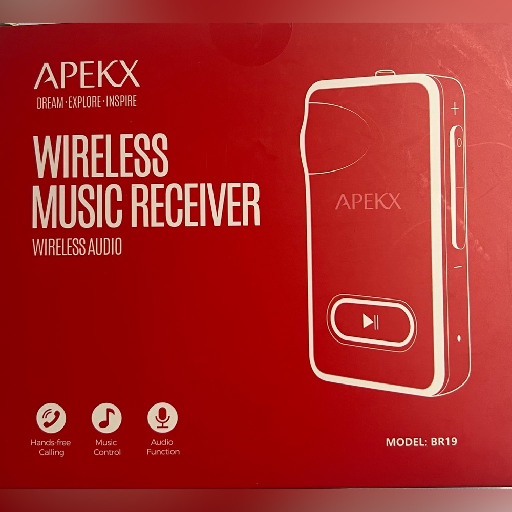 APEKX Wireless Music Receiver in Black